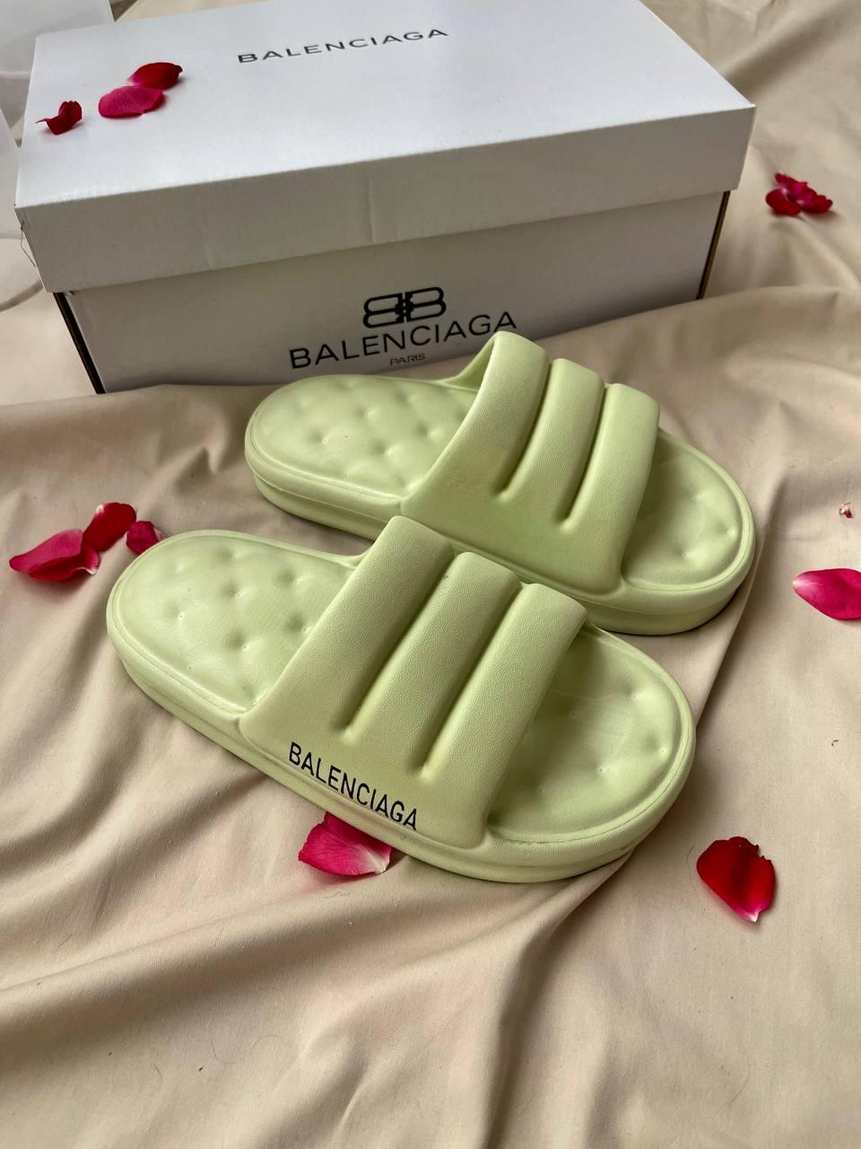 Balenciaga Puffy Slides Olive