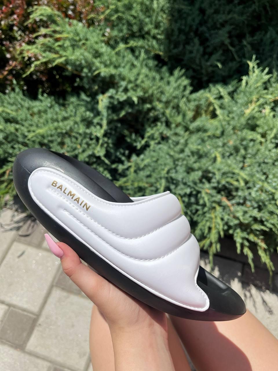 Balmain Slide White Black