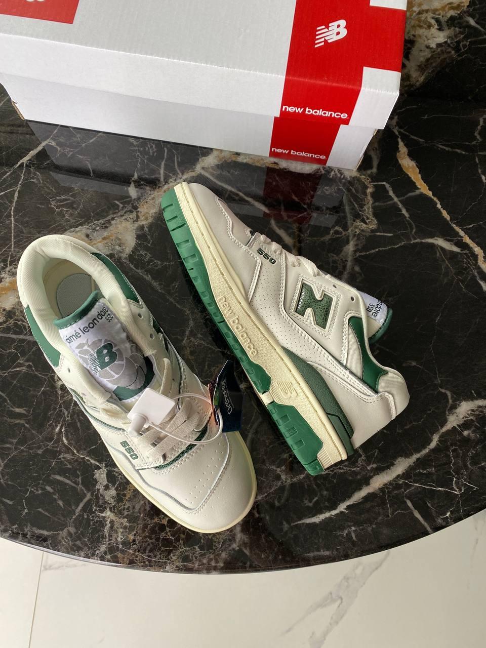 New Balance 550 Green Lether Leon Dore