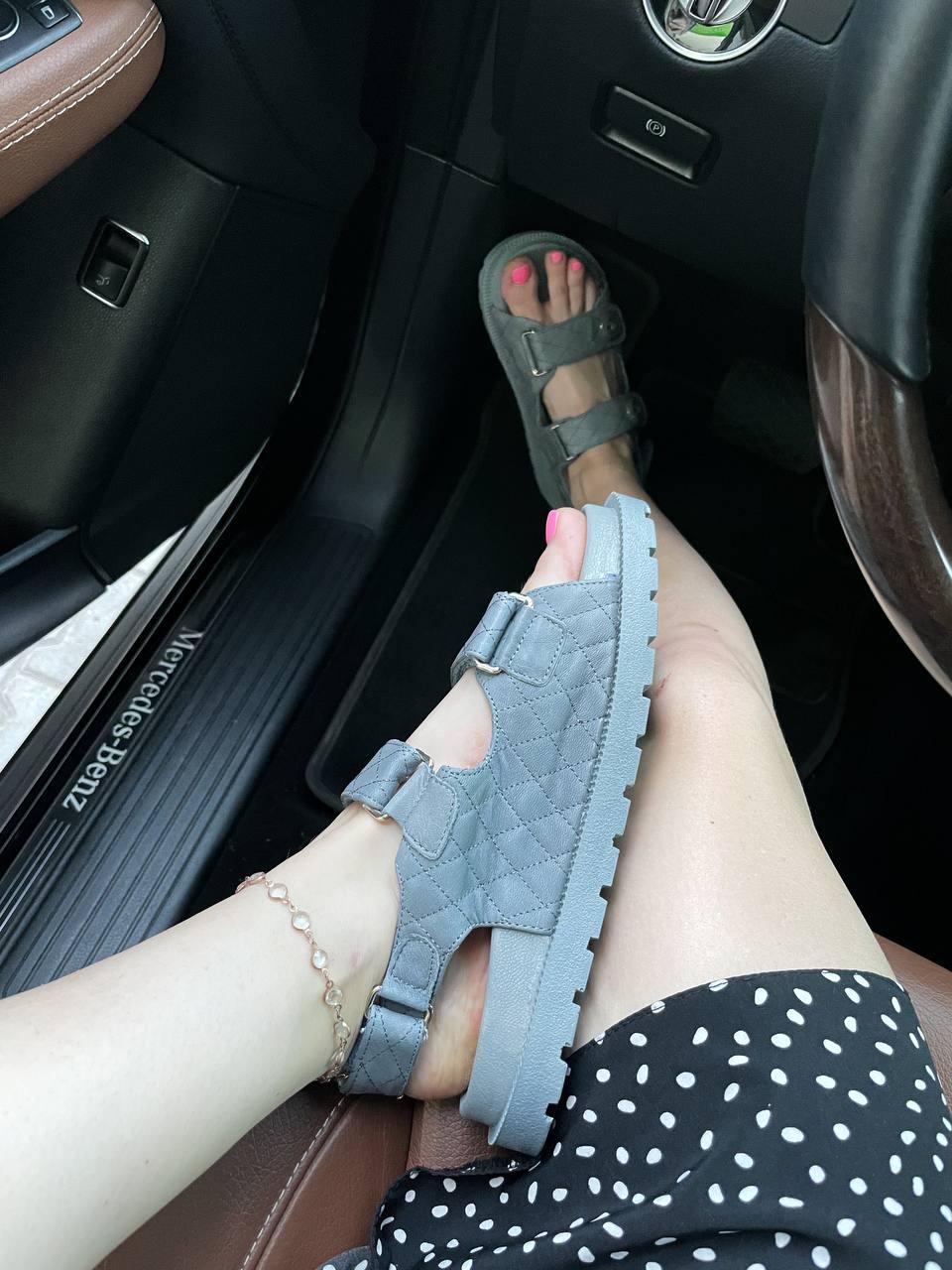Chanel Sandal Silver Premiun