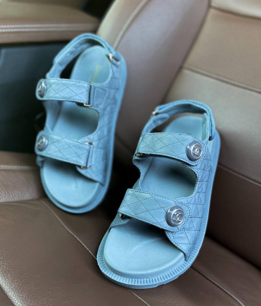 Chanel Sandal Silver Premiun