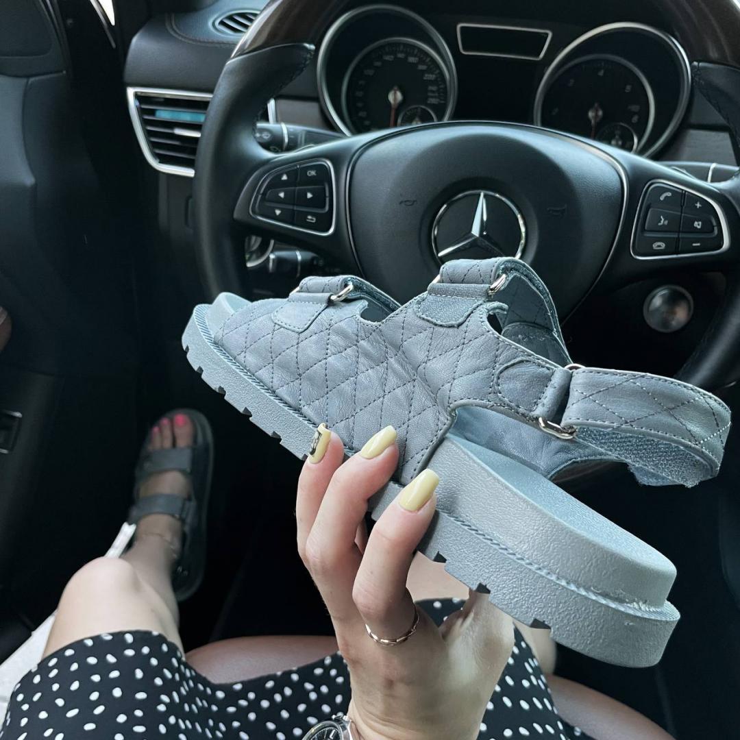 Chanel Sandal Silver Premiun