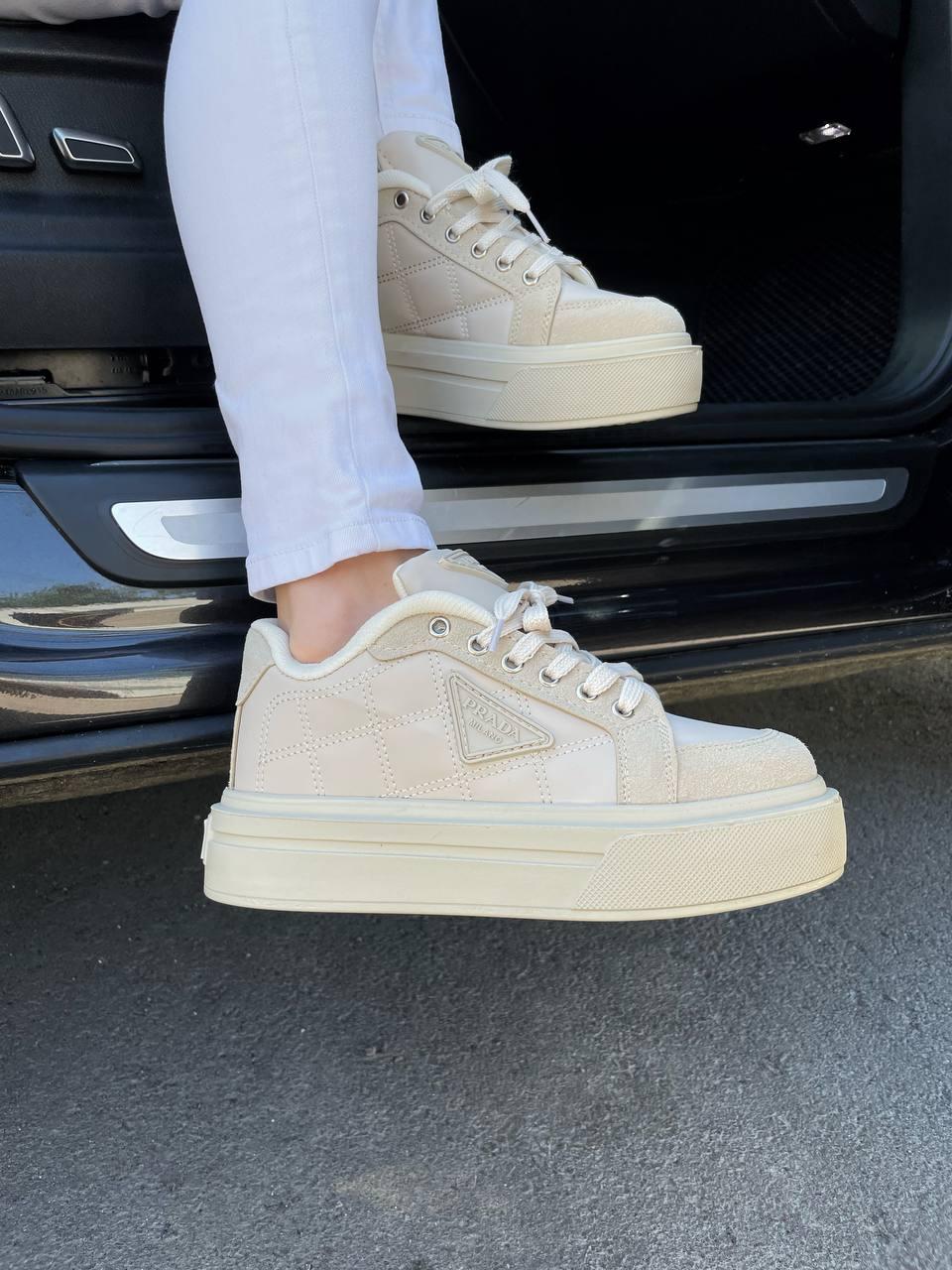 Prada Re-Nylon Bryshed Beige