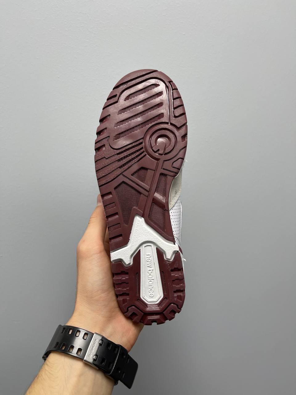 New Balance 550 Burgundy Logo
