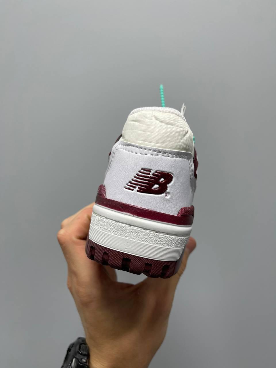 New Balance 550 Burgundy Logo