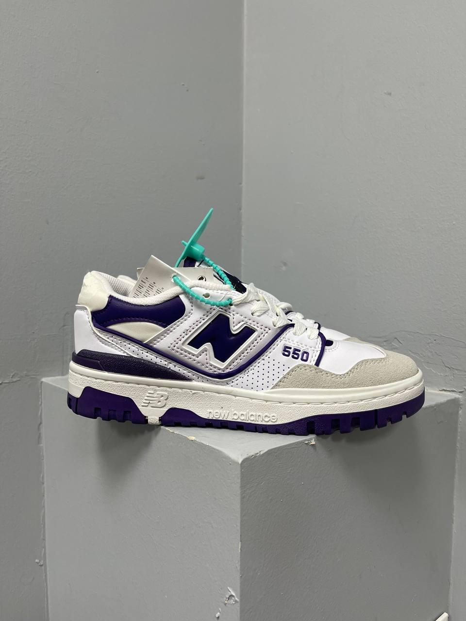 New Balance 550 Purple Logo