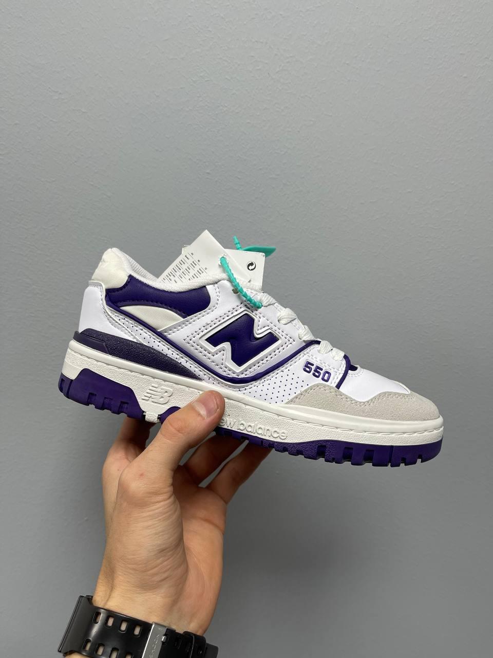 New Balance 550 Purple Logo