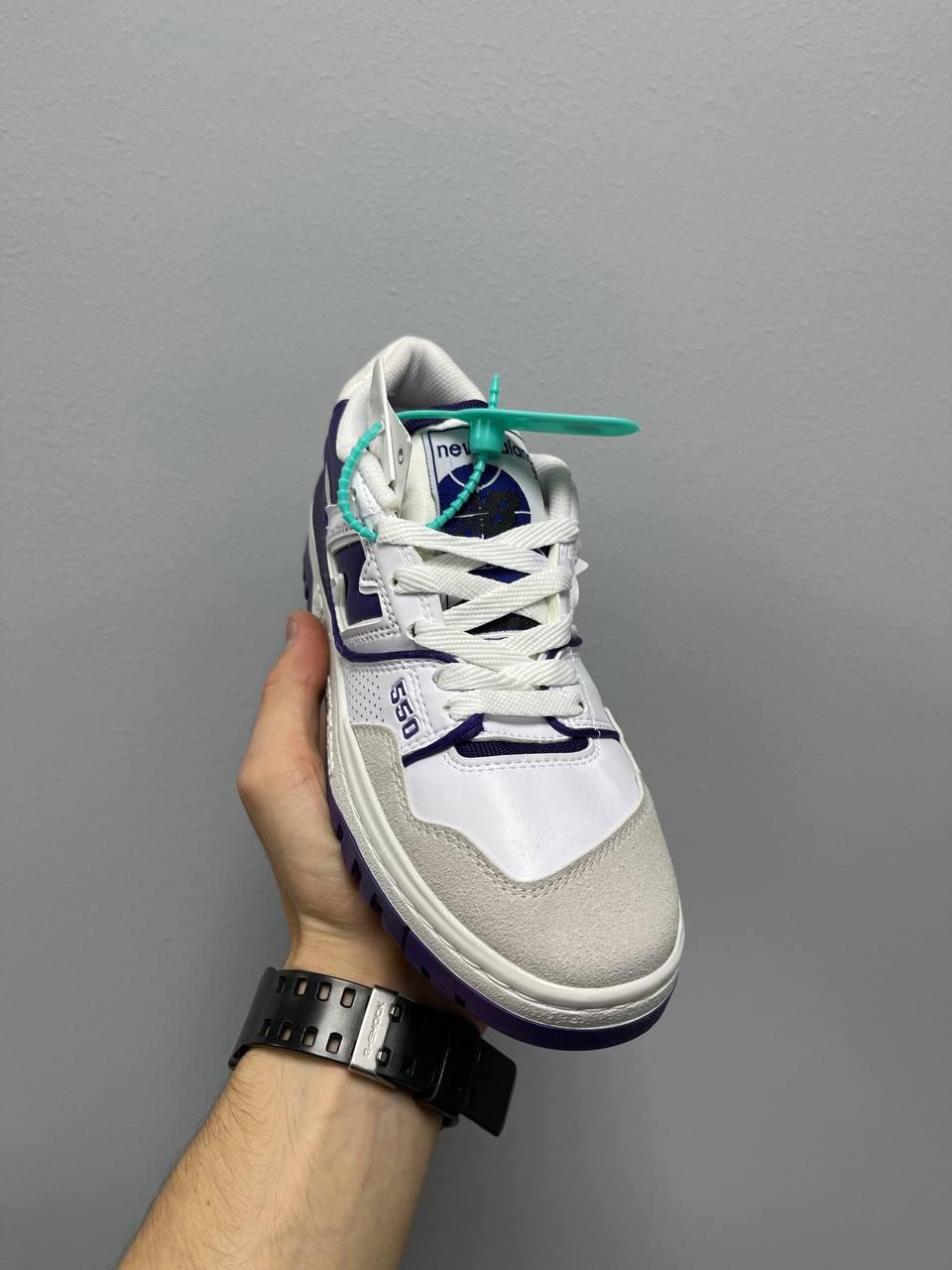 New Balance 550 Purple Logo