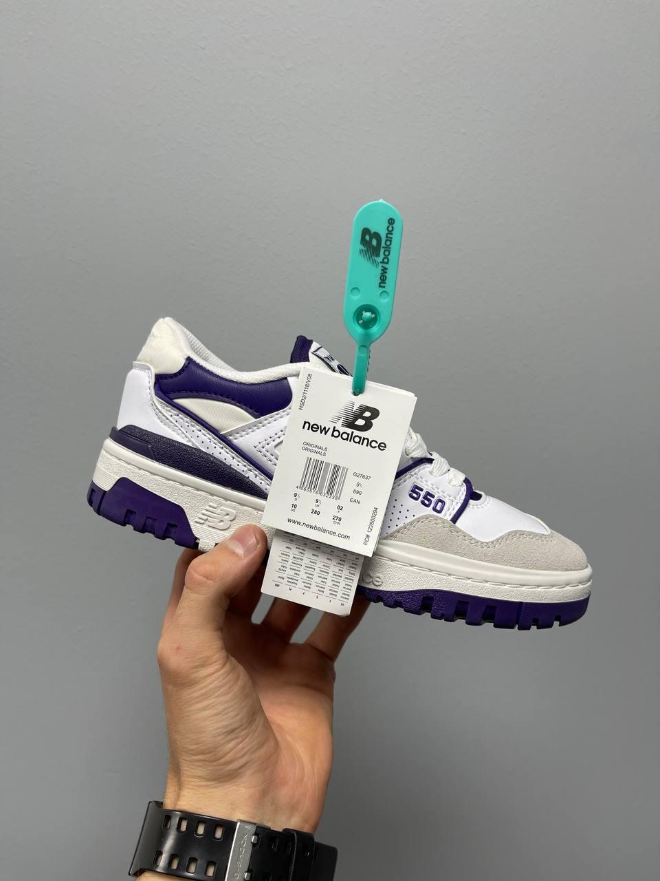 New Balance 550 Purple Logo