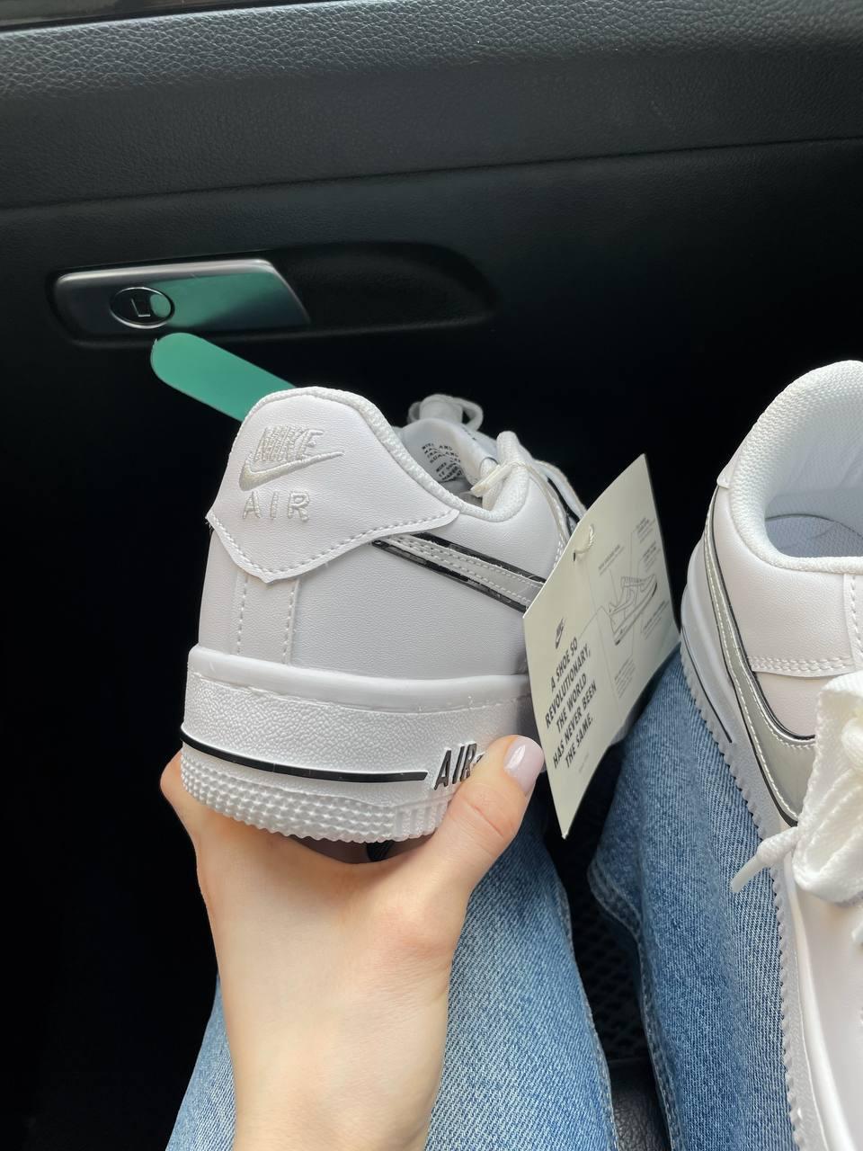 Nike Air Force 1 White Black Silver