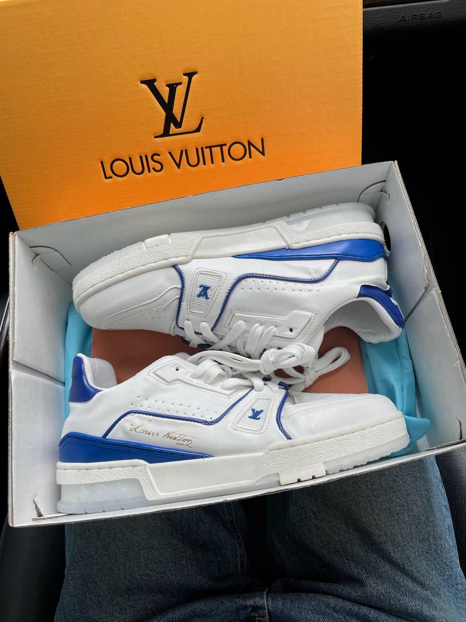 Louis Vuitton Trainer White Blue