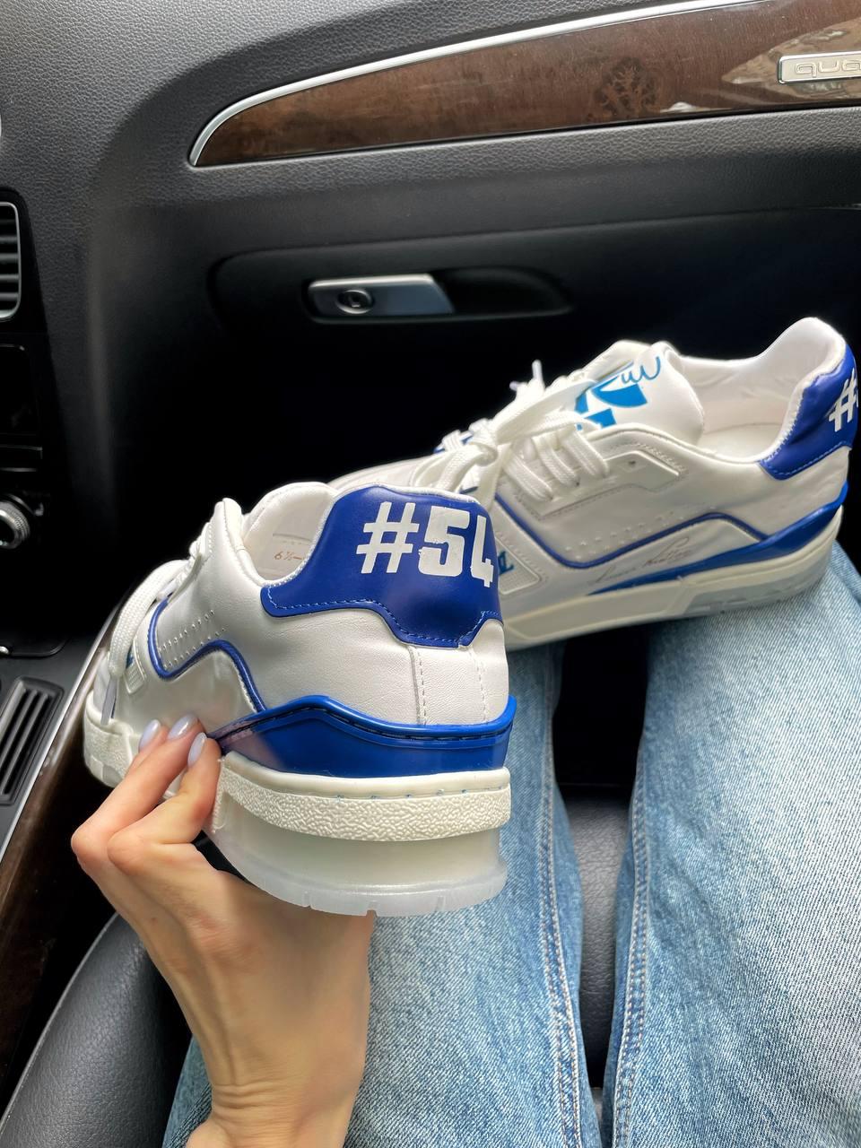 Louis Vuitton Trainer White Blue