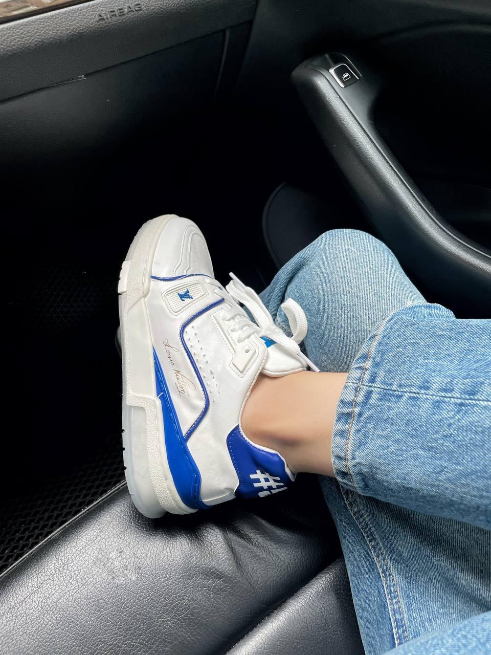 Louis Vuitton Trainer White Blue