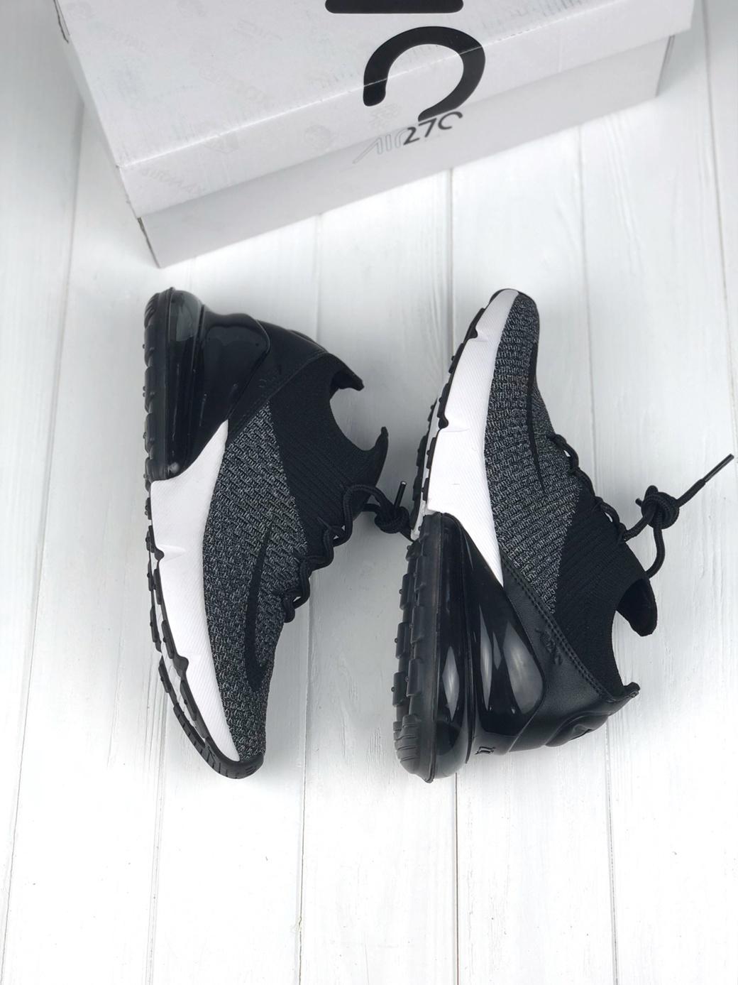 Nike Air Max 270 Flyknit Black Grey White