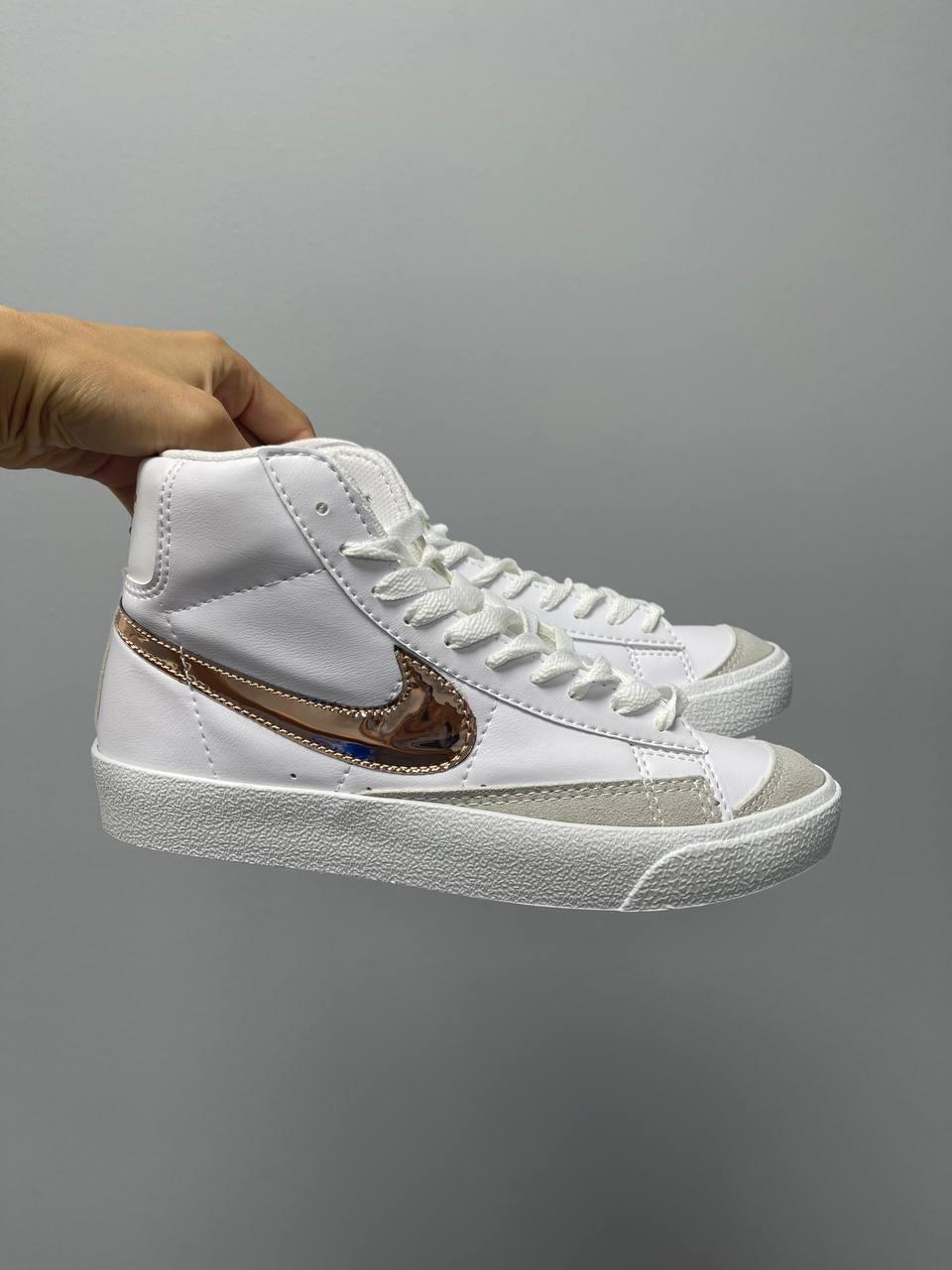 Nike Blazer Mid 77 White Gold Logo
