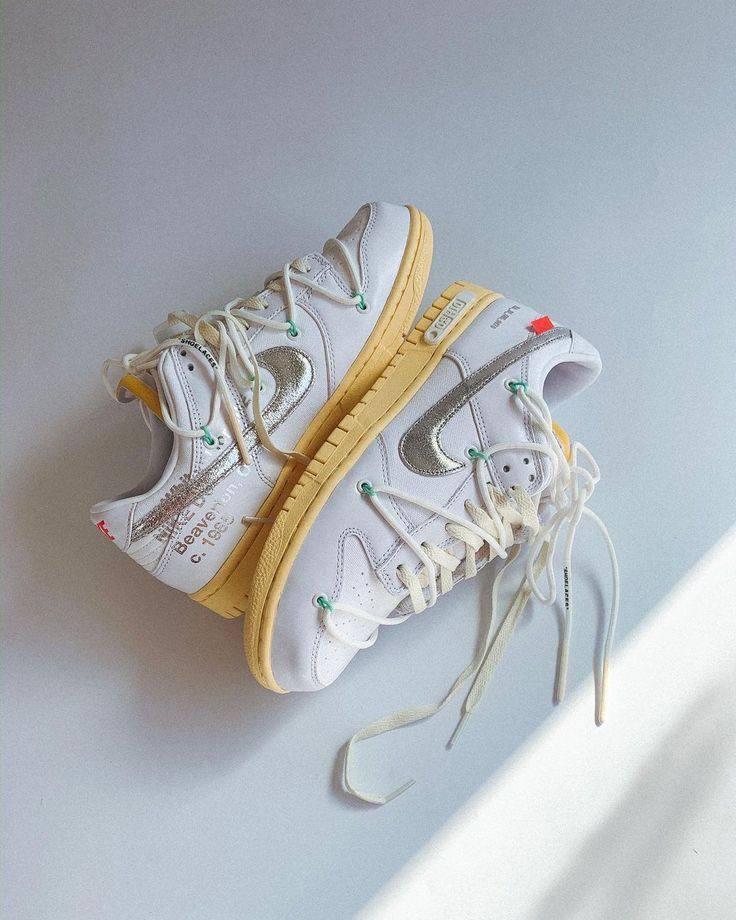 Nike SB Dunk x Off White Silver