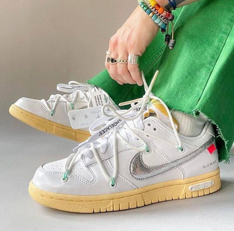 Nike SB Dunk x Off White Silver