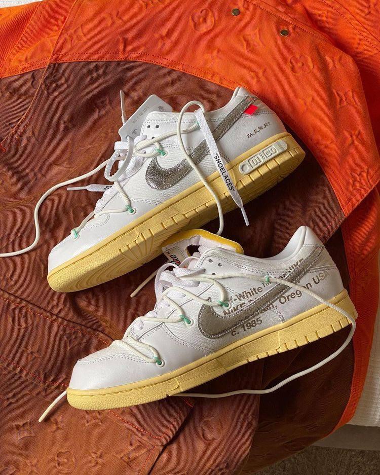 Nike SB Dunk x Off White Silver