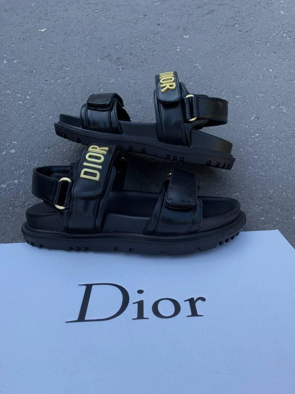Dior Sandals Black Gold