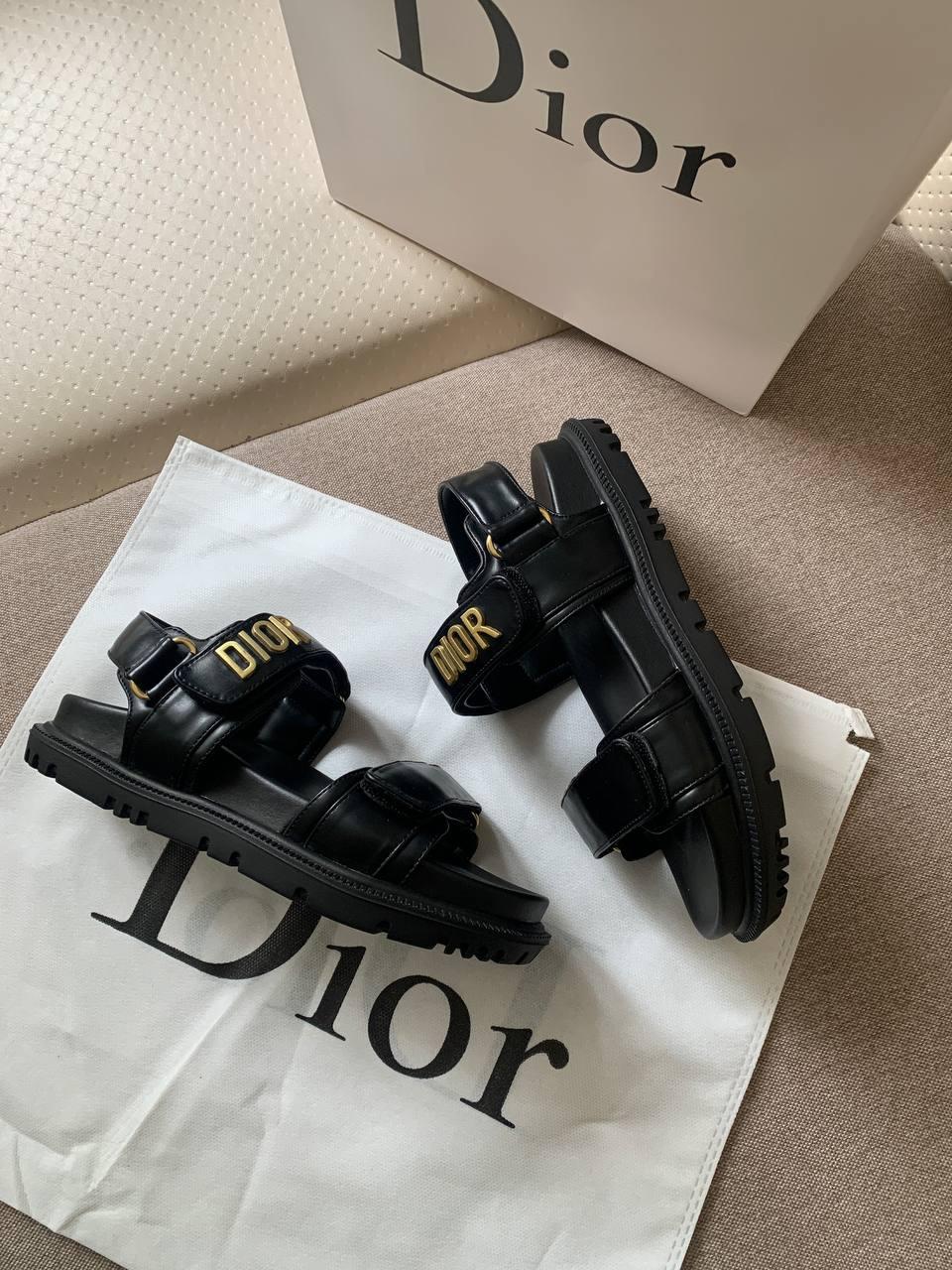 Dior Sandals Black Gold
