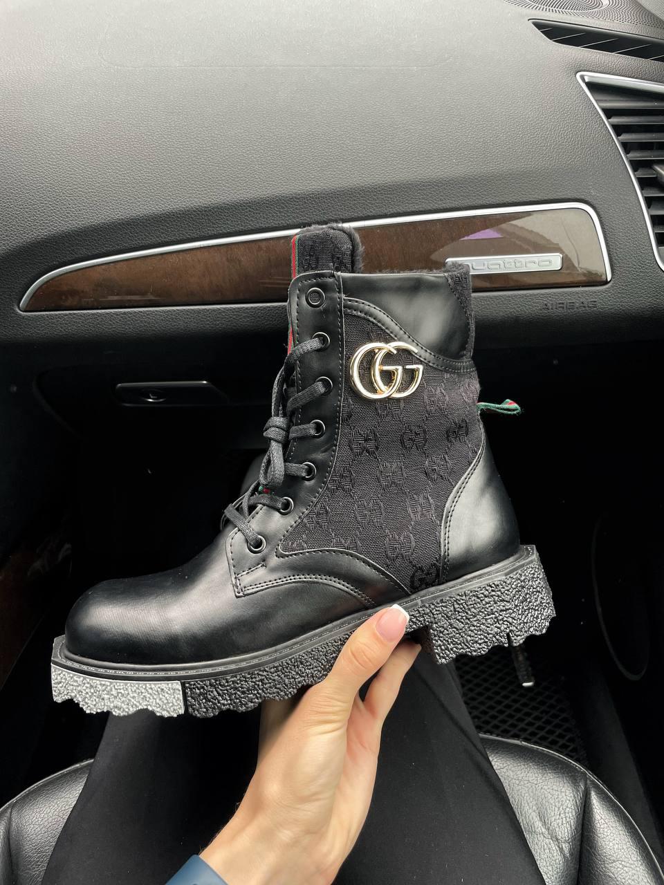 Gucci Boots Black Fur
