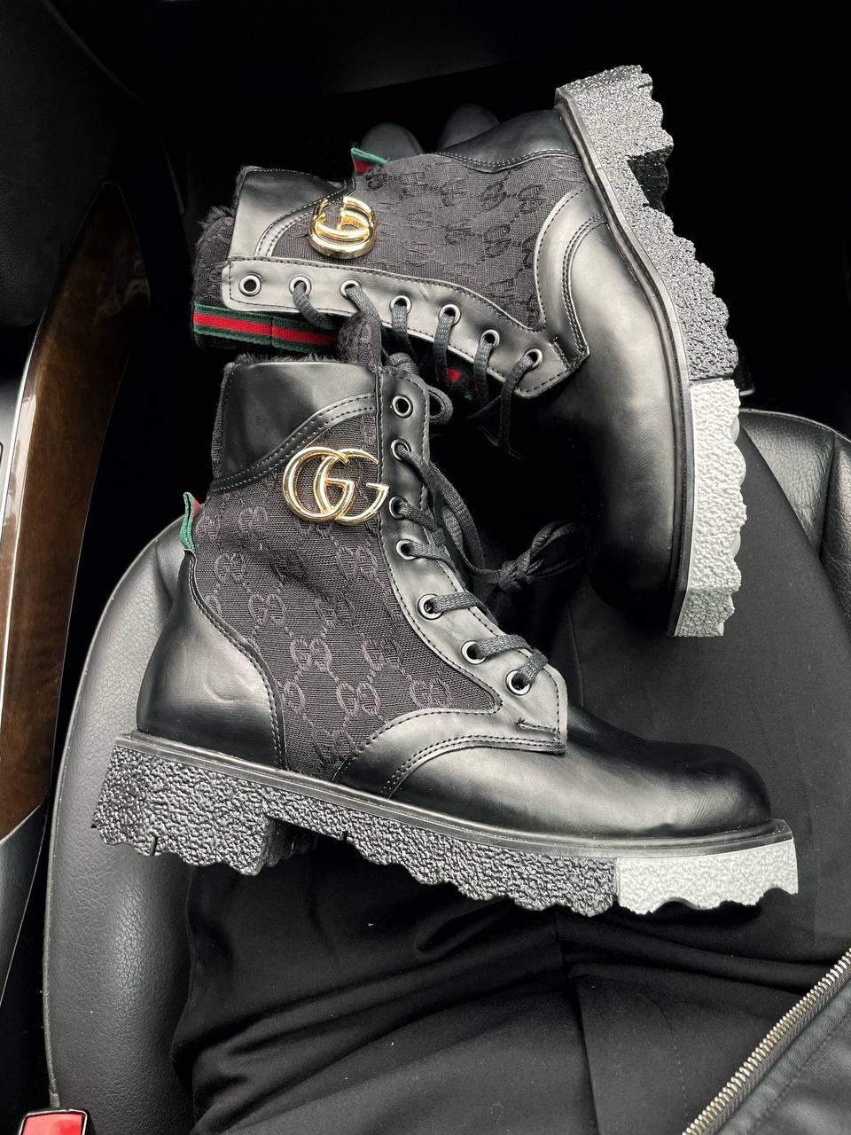 Gucci Boots Black Fur