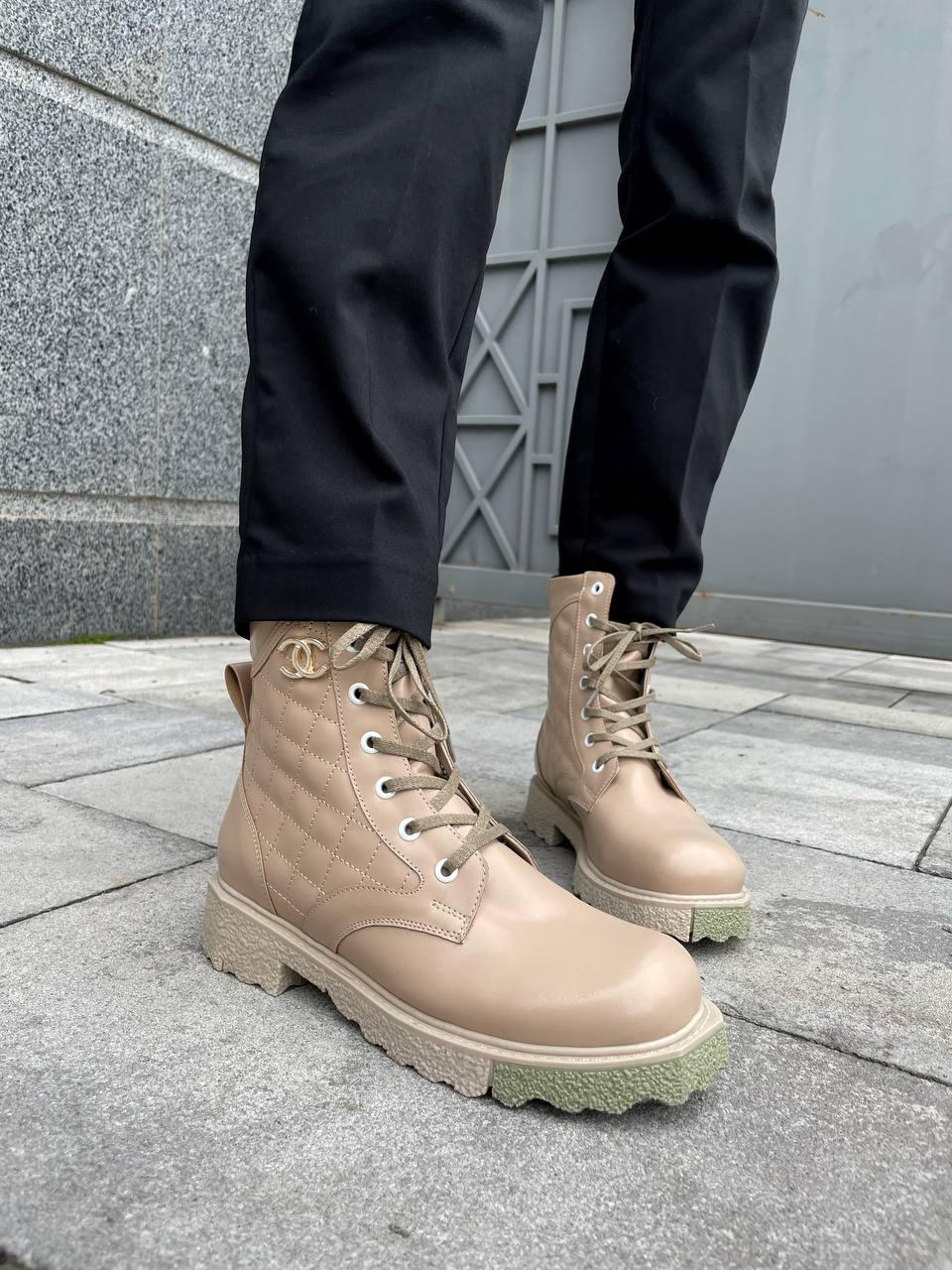 Chanel Boots Beige Fur