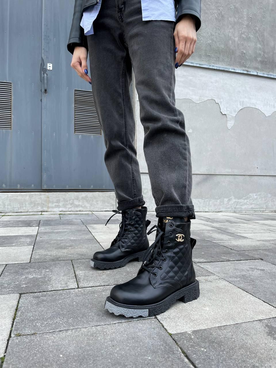 Chanel Boots Black Fur