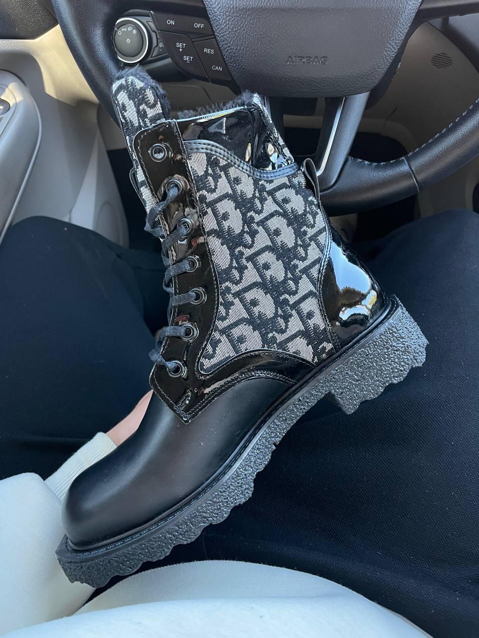 Dior Boots Black Fur v2