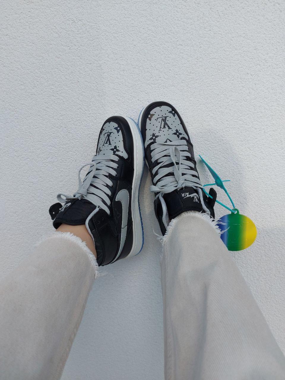 Nike Air Jordan Retro 1 x LV Grey Black