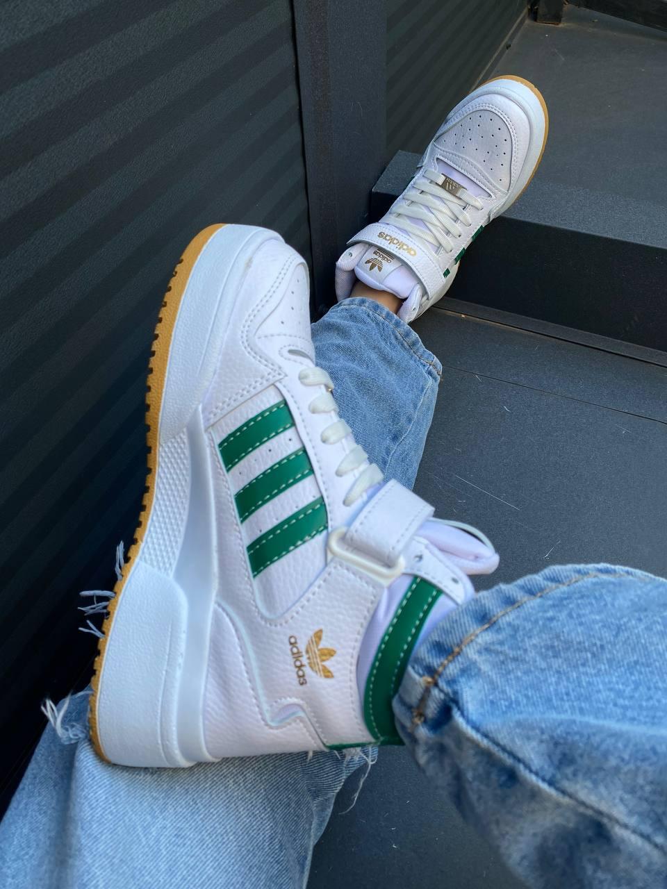 Adidas Forum White Green High v2