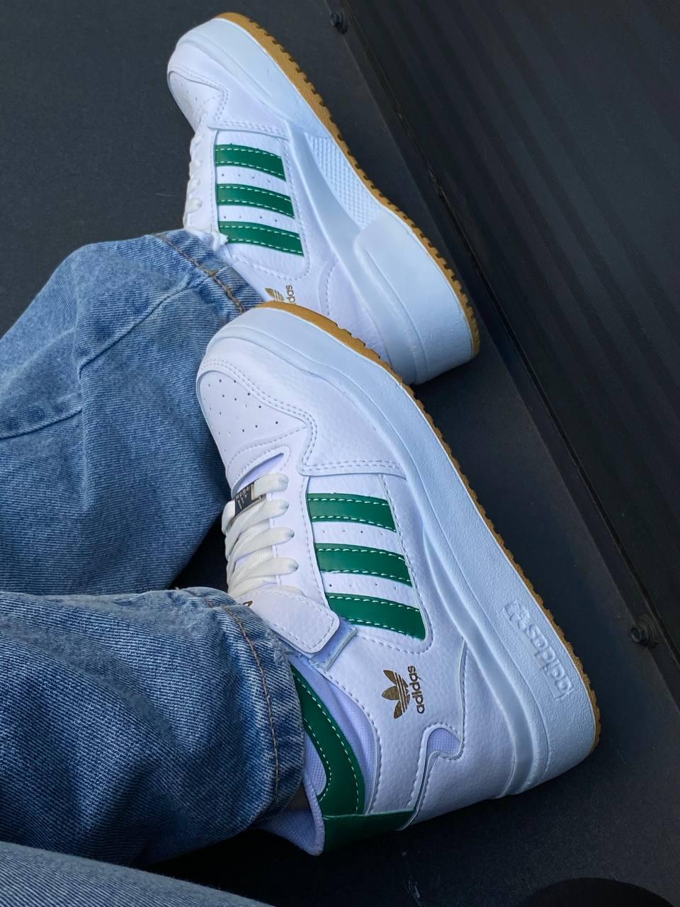 Adidas Forum White Green High v2