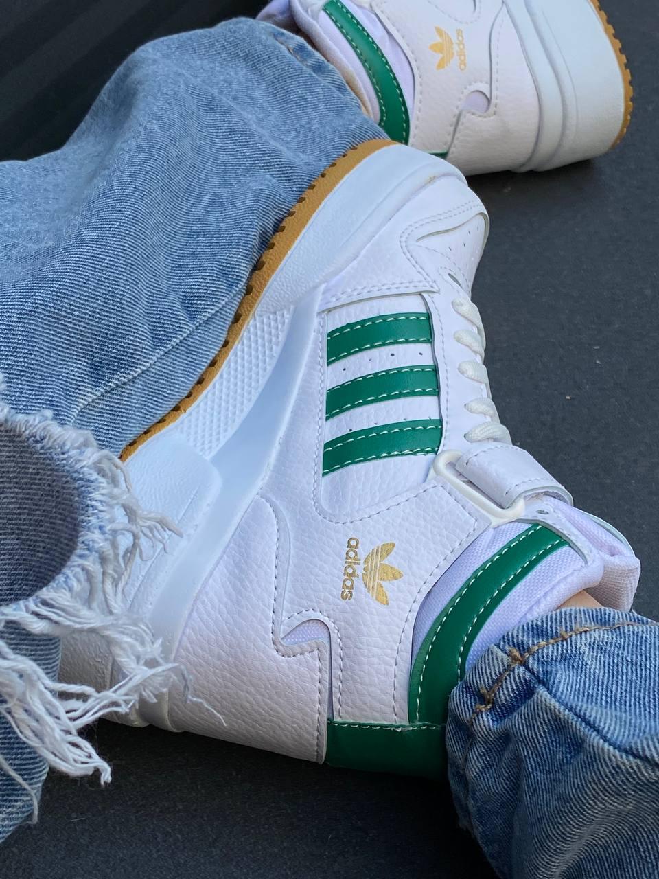 Adidas Forum White Green High v2