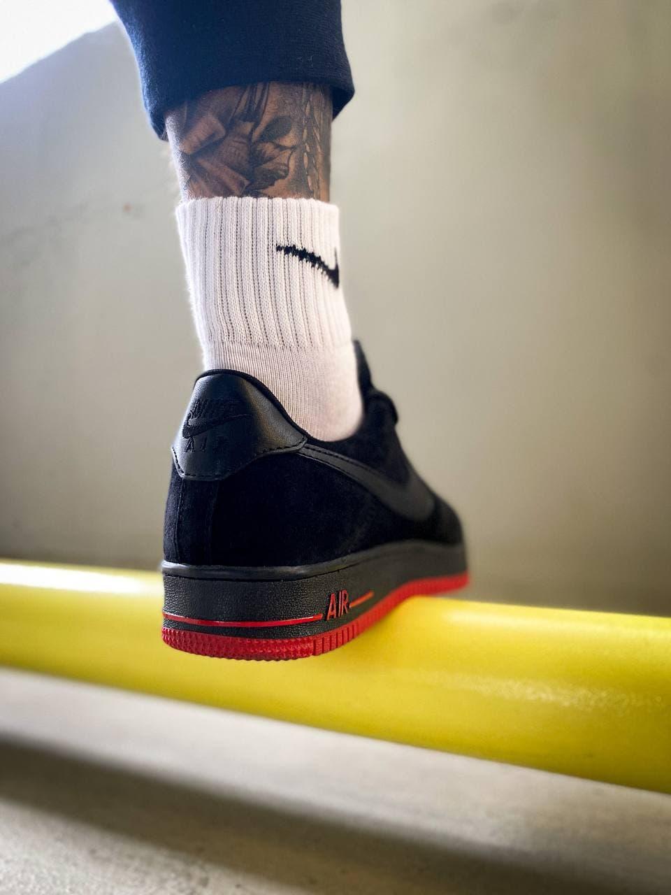Nike Air Force 1 Black Red 3