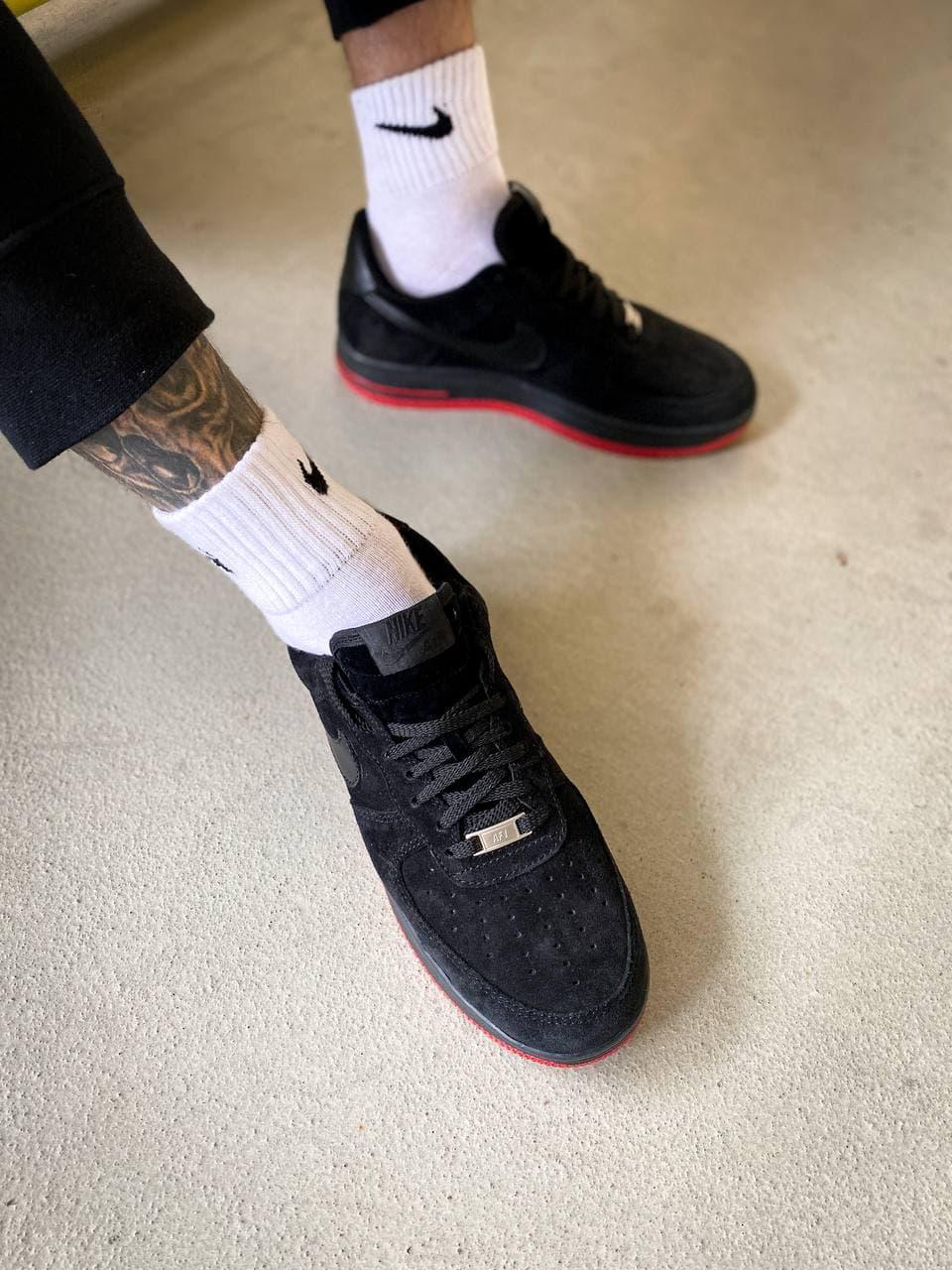 Nike Air Force 1 Black Red 3