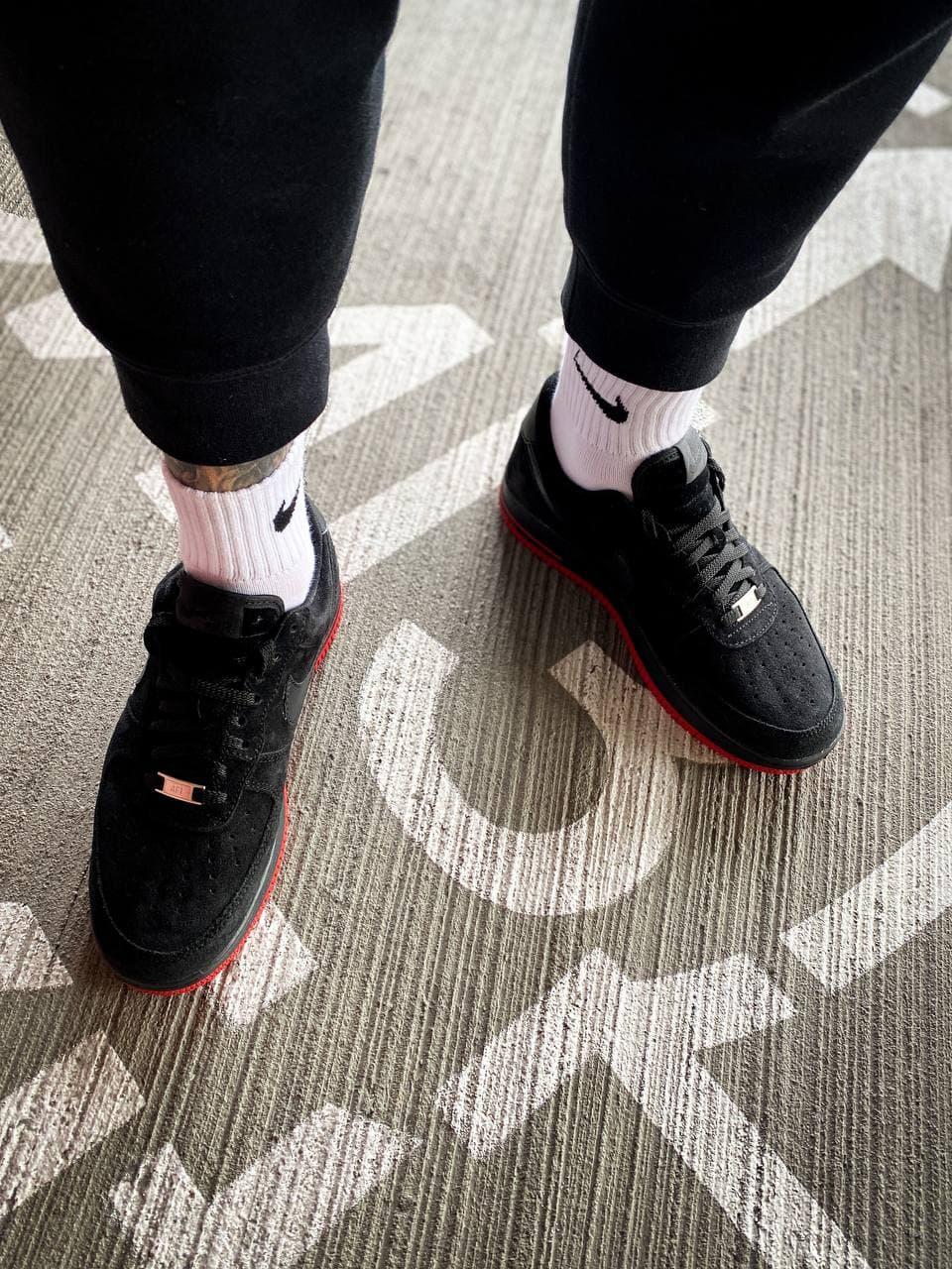 Nike Air Force 1 Black Red 3