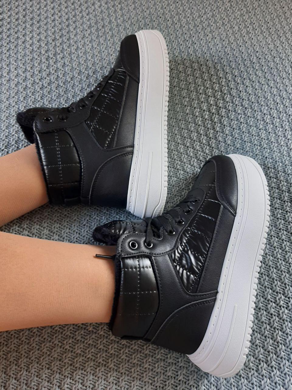 Shoes Winter Black White