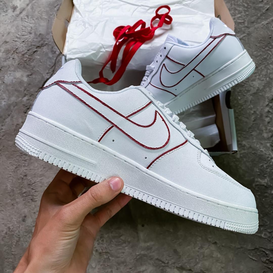Nike Air Force 1 Low White Bordo