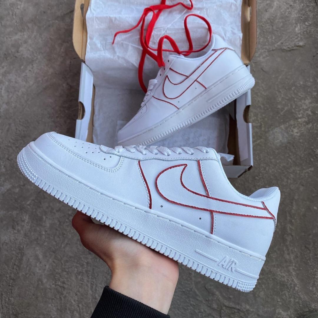 Nike Air Force 1 Low White Bordo