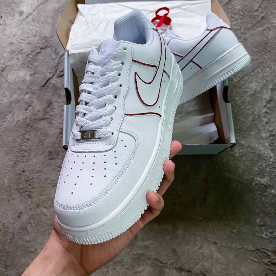 Nike Air Force 1 Low White Bordo