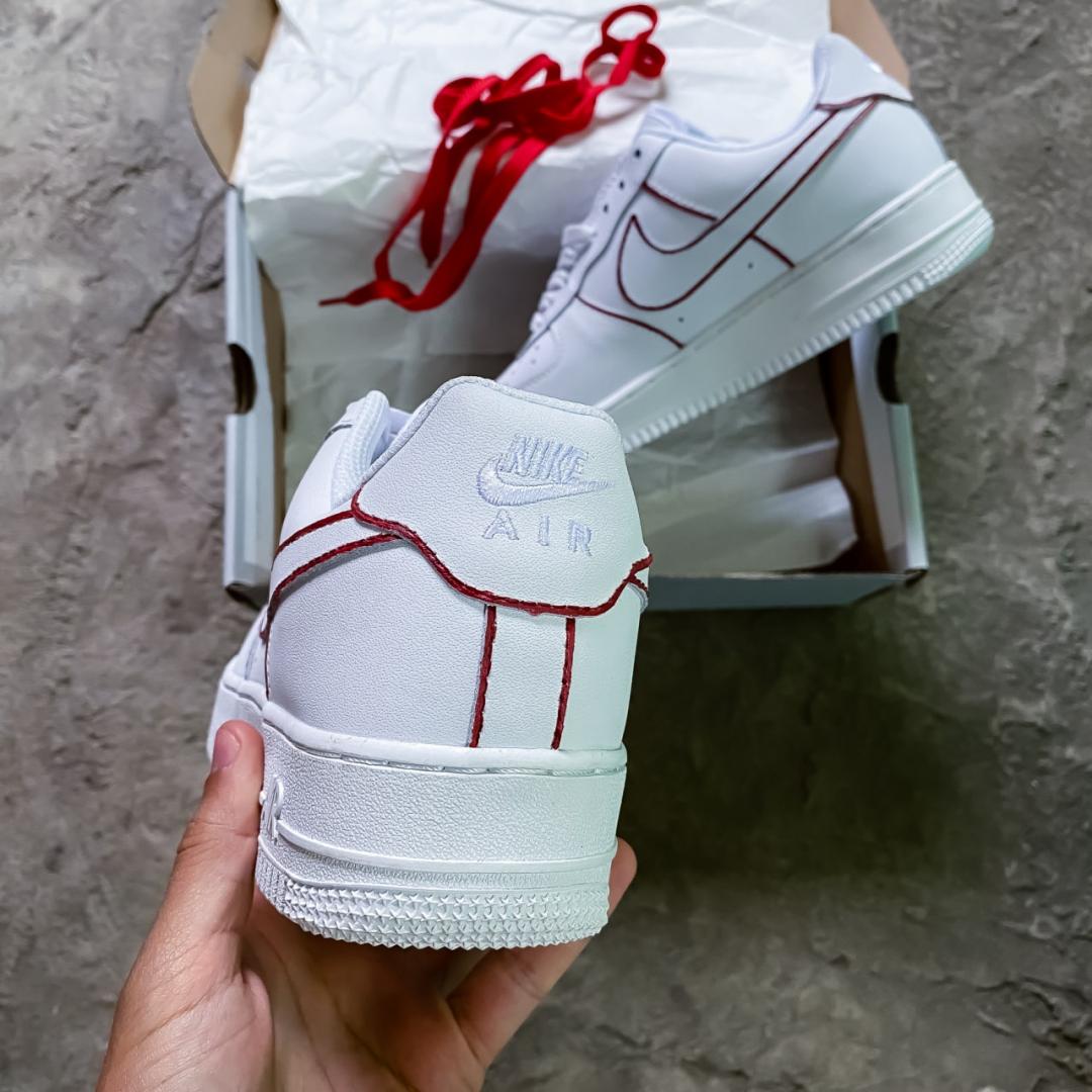 Nike Air Force 1 Low White Bordo