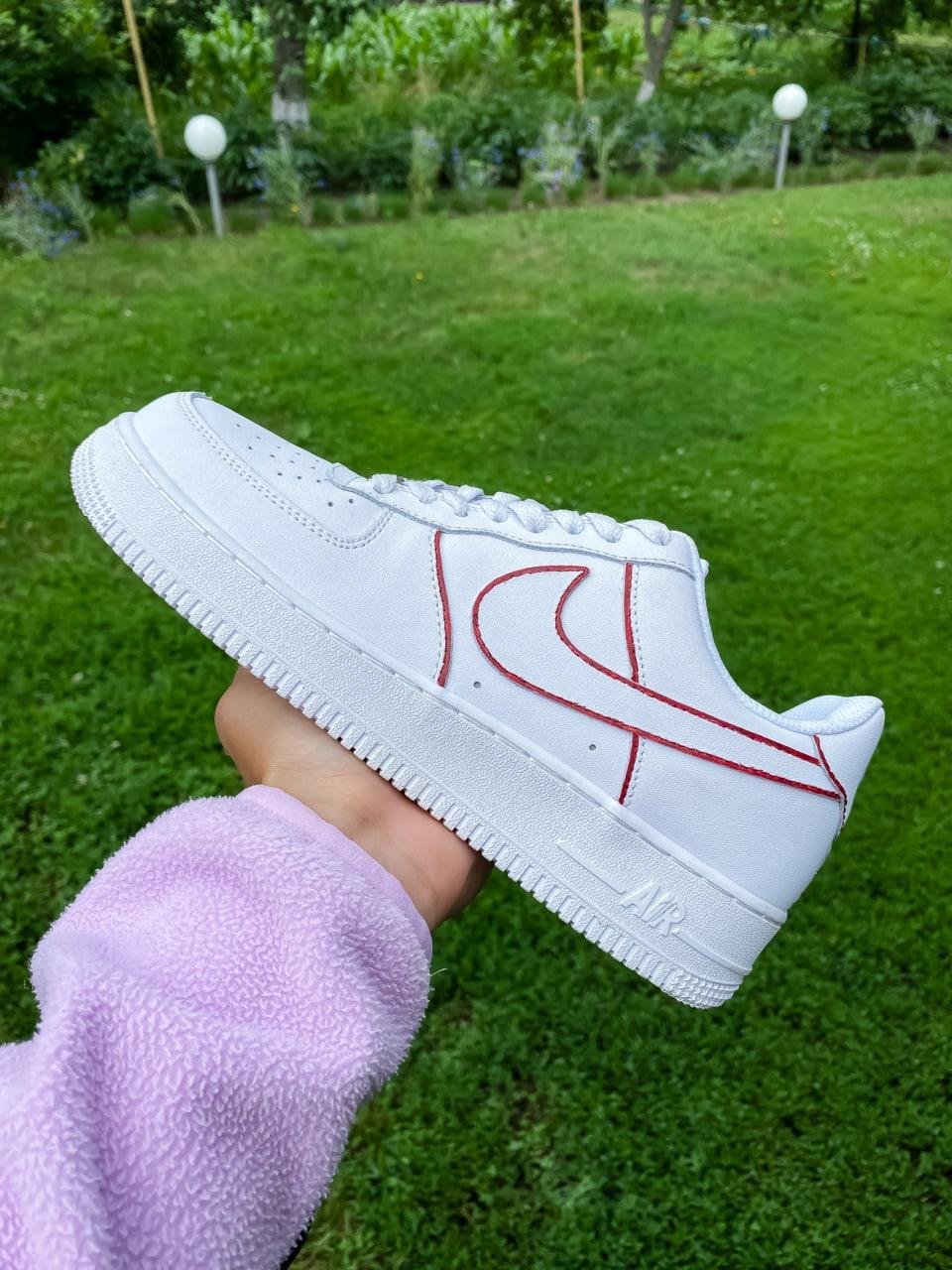 Nike Air Force 1 Low White Bordo