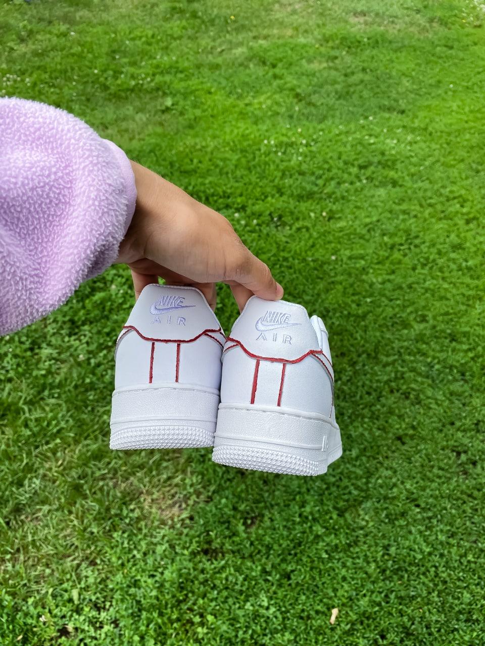 Nike Air Force 1 Low White Bordo