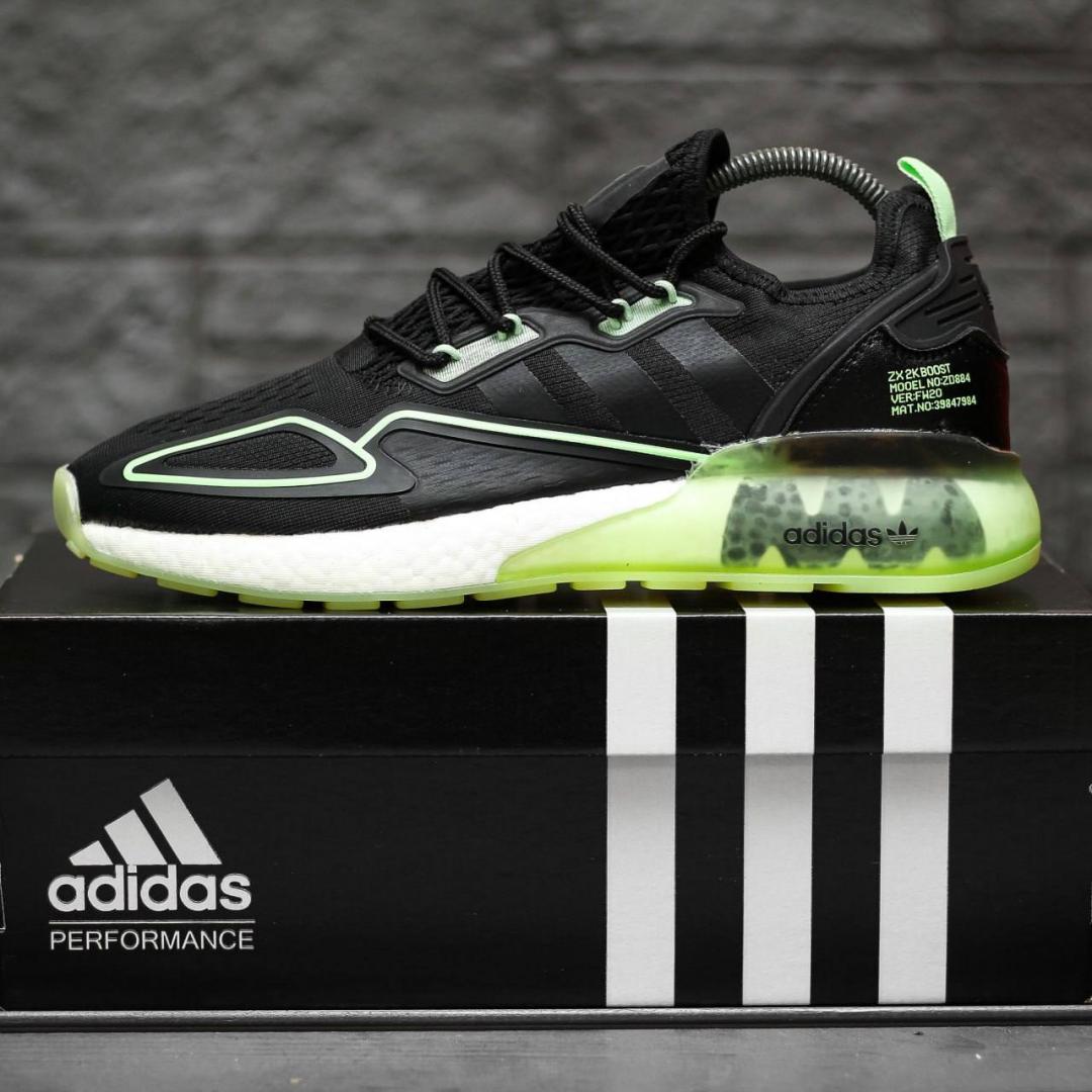 Adidas ZX 2K Boost Black Green White