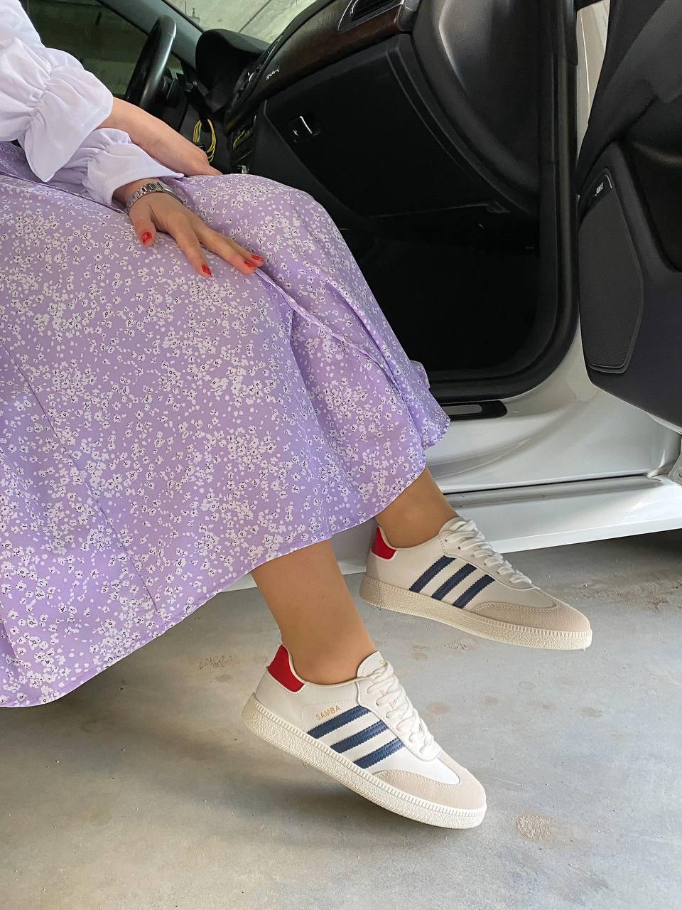 Adidas Samba Beige Red Blue