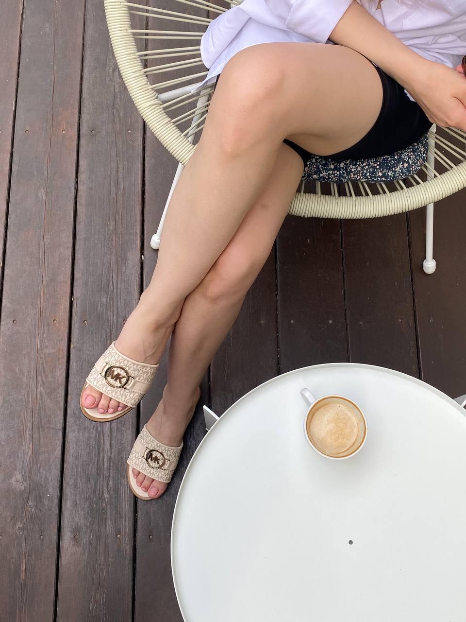 Michael Kors Slides Beige