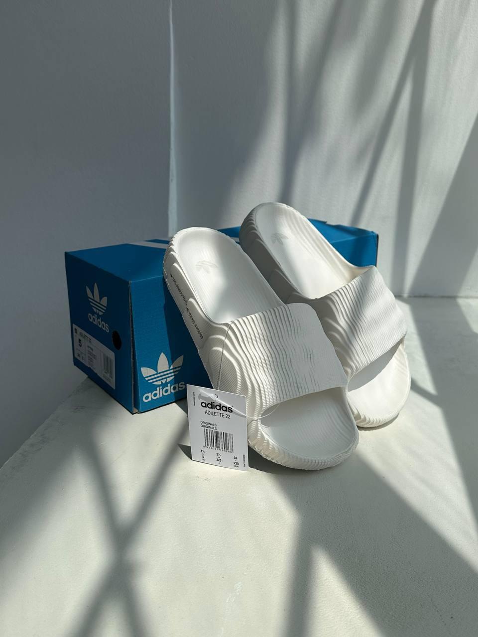 Adidas Adilette White Slides