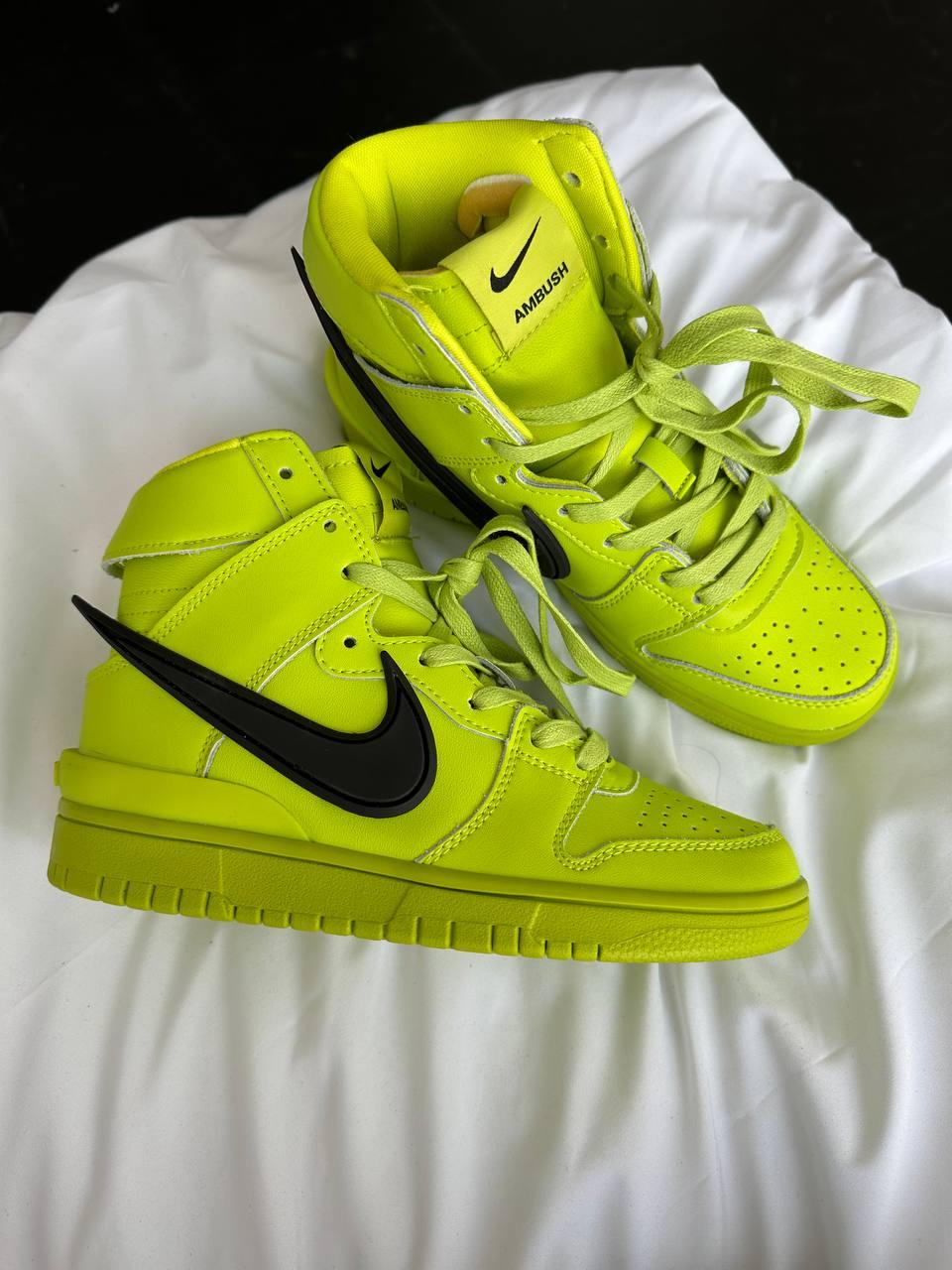 Nike SB Dunk High x Ambush ACID Green