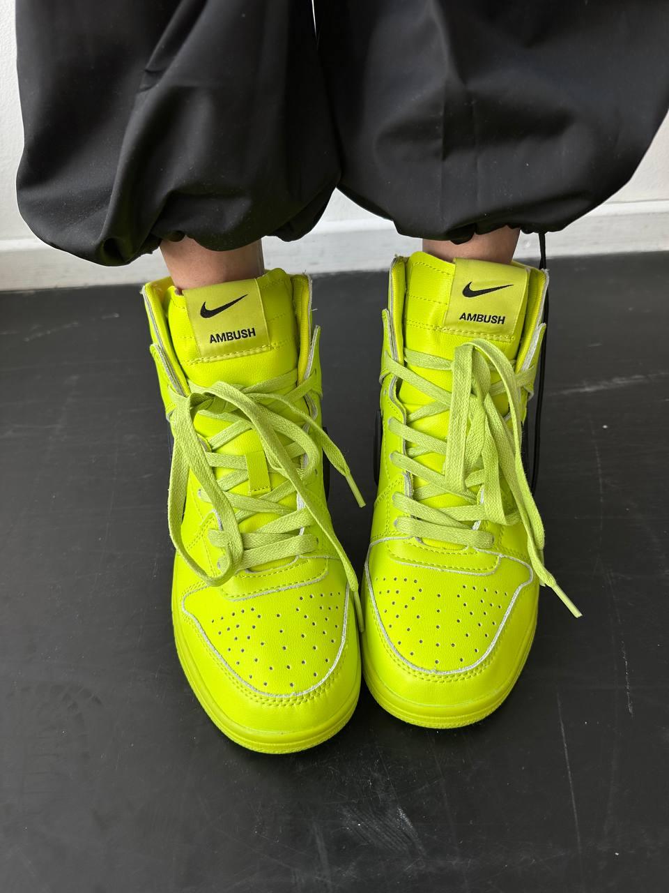 Nike SB Dunk High x Ambush ACID Green