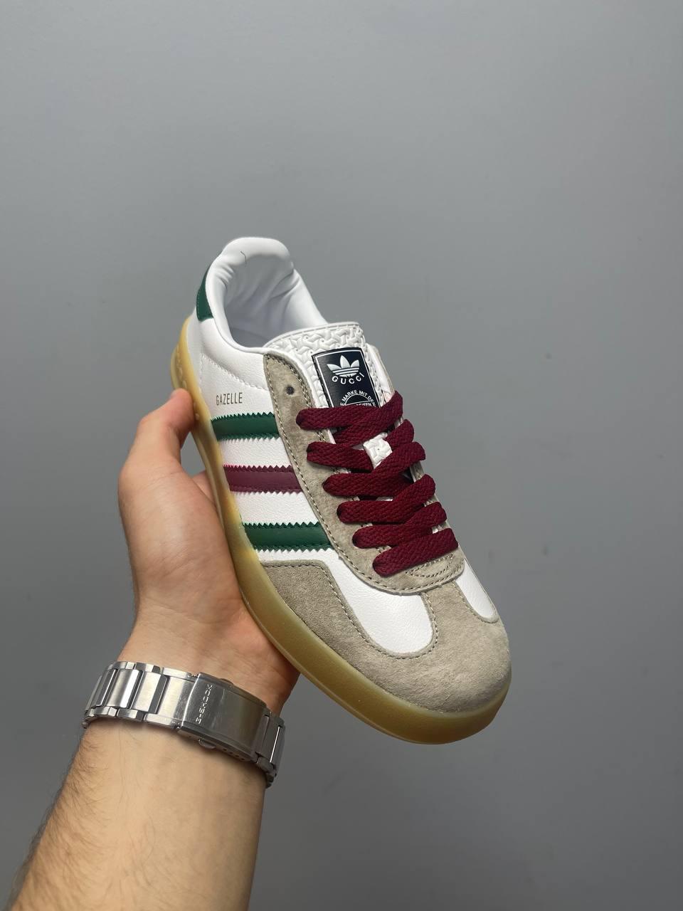 Adidas x Gucci Gazelle White Green Red